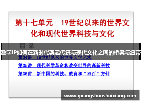 数字IP如何在新时代架起传统与现代文化之间的桥梁与纽带 数字IP如何在新时代架起传统与现代文化之间的桥梁与纽带